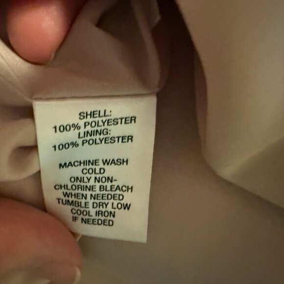 Loft Rounded Neck Sleeveless Blouse - Tan/Champagne- Fully Lined - M - Picture 6 of 6